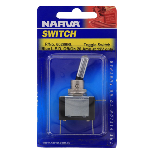 Narva Off/On Toggle Switch With LED - 60286BL