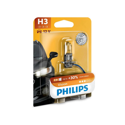 Philips Vision Halogen Headlight Globe H3 12V 55W - 12336PRB1