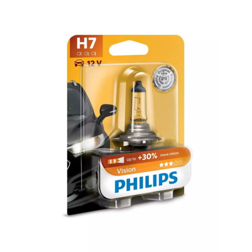 Philips Vision Premium Halogen Headlight Globe H7 12V 55W - 12972PRB1