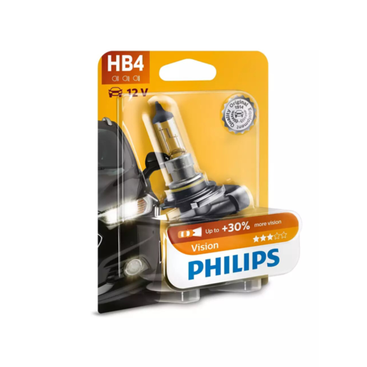 Philips Vision Premium Halogen Headlight Globe HB4/HB4A 12V 51W - 9006PRB1