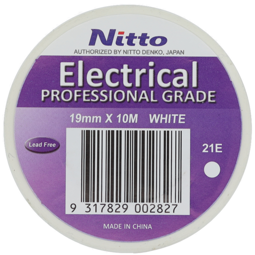  Nitto Tape White 21E 19x10 - 19MMX10MWT-E