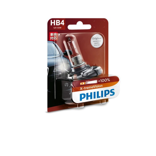 Philips X-TremeVision Halogen Headlight Globe HB4/HB4A 12V 55W - 9006XVB1