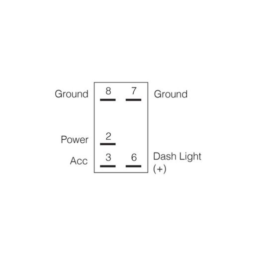 Narva Off/On LED Illuminated Sealed Rocker Switch 12/24V - 63159BL