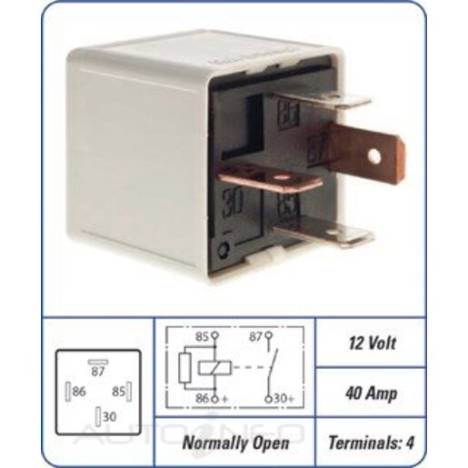 PAT 12V 40amp Headlight Relay - REL-005