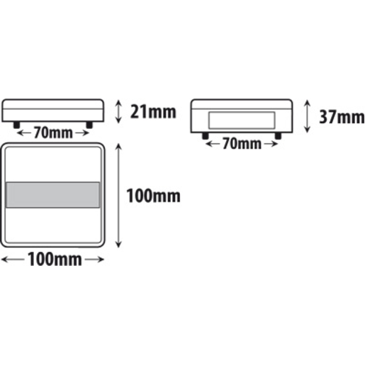 RoadVision Small Rear Trailer Combi Lights 12V 100x100x21mm 2 Pieces  - BR208LR