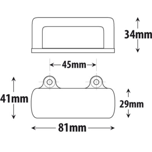 RoadVision LED License Plate Lamp Surface Mount Black 10-30V 81x41mm - BR25BP