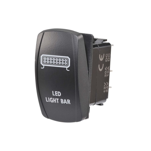 Narva Off/On LED Illuminated Sealed Rocker Switch 12/24V - 63224BL