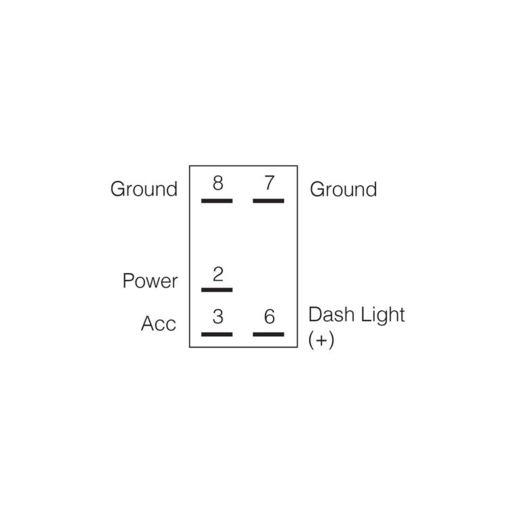 Narva Off/On LED Illuminated Sealed Rocker Switch 12/24V - 63224BL