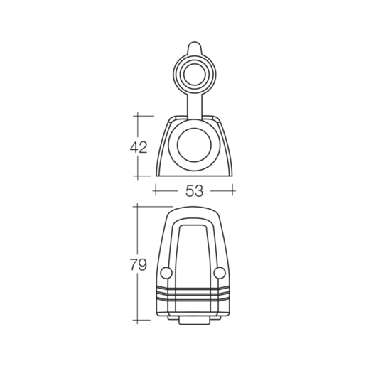 Narva Engel Scoket Surface Mount - 81152BL