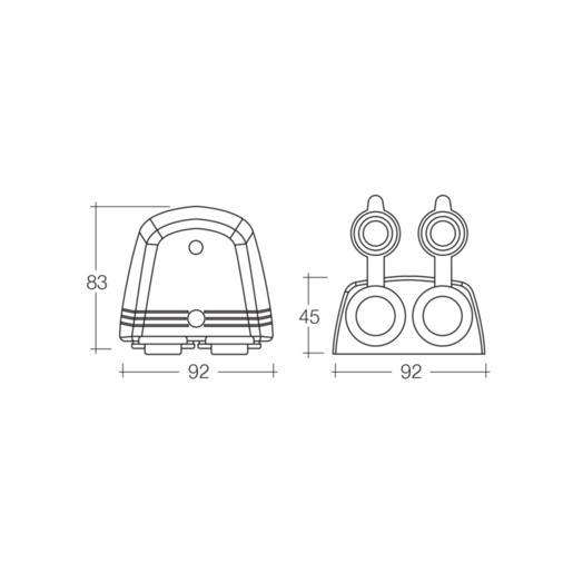 Narva Heavy Duty Surface Mount Accessory Socket - 81169BL