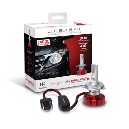 JW Speaker LED Bulb Kit EVO 4000 H4 Base Type - 990004