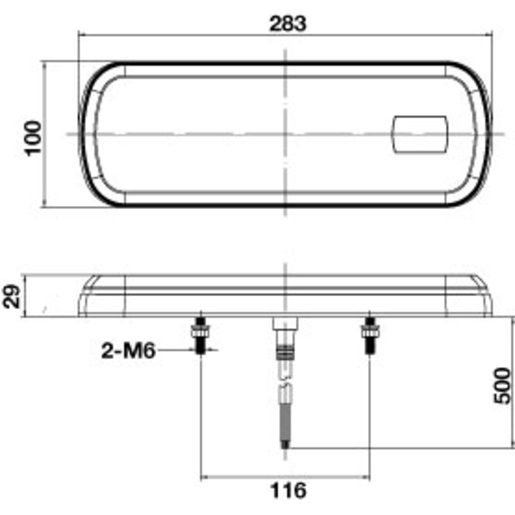 RoadVision LED Trailer Lights With Sequential Indicator 283x100x29mm - BR280ARW