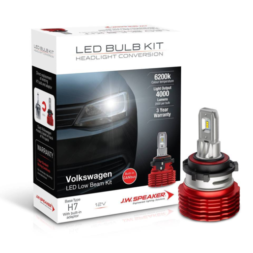 JW Speaker H7 LED Headlight Globe Kit To Suit Volkswagen 12V 6200k - 990007VW