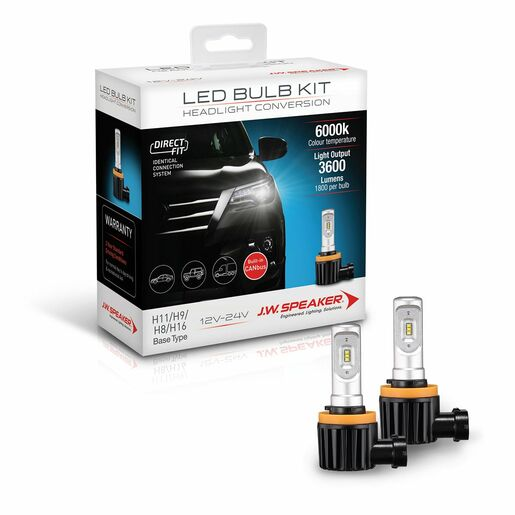 JW Speaker LED Bulb Kit Direct Fit H8/9/11/16 Base Type - 999011