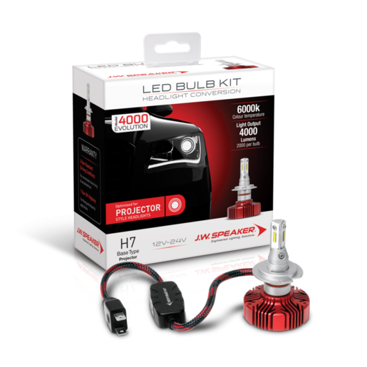 JW Speaker LED Bulb Kit EVO 4000 H7 Projector Base Type - 990007P