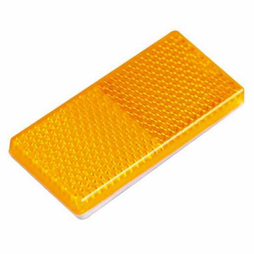 RoadVision Reflector Amber Adhesive 65x30x8mm 2pk - BRREFA