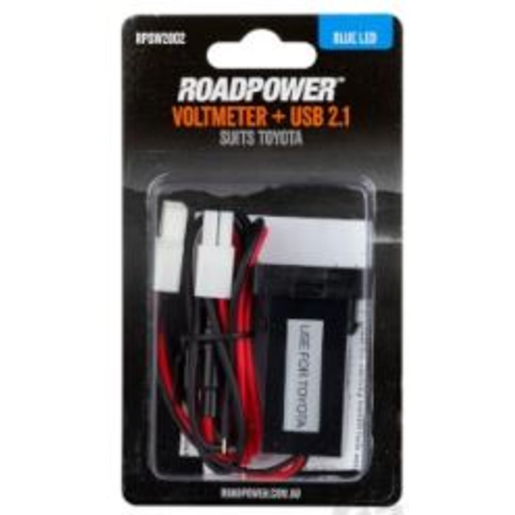 Road Power AUX Voltmeter+ USB 33mm X 22mm - RPSW2002
