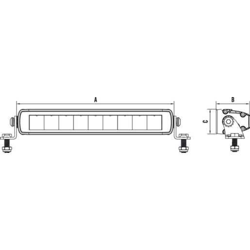 RoadVision 13" S40 Series LED Light Bar Single Platinum 315x55x40mm - RBL4013SC