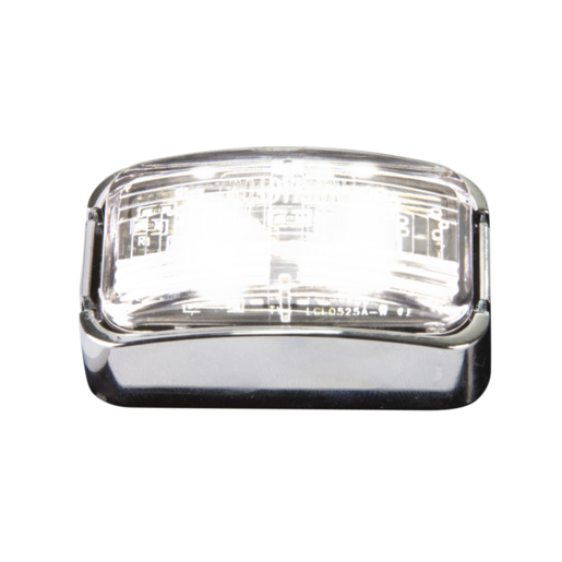 RoadVision LED White Clearance Lamp Clear Lens Chrome Base 10-30V - BR7WC