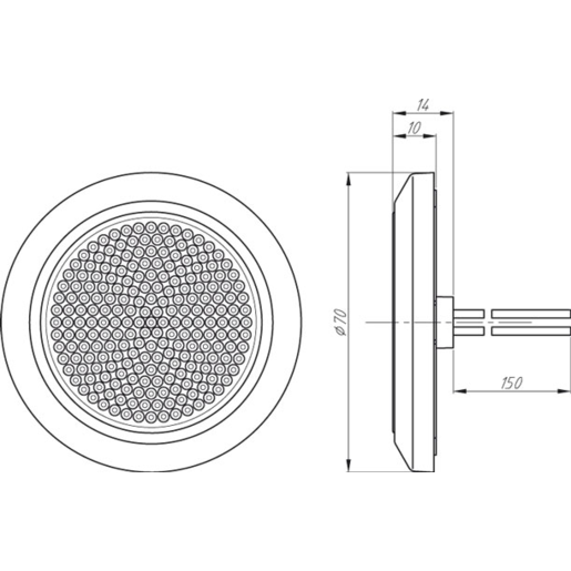 RoadVision LED Interior 12V Lamp Round Surface Mount White 70mmx14mm - IL75