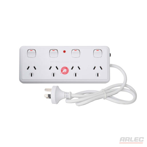 Arlec 4 Outlet 4 Switch Surge Powerboard - PB45KU