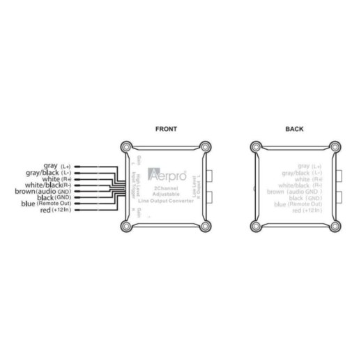 Aerpro 2 Channel Line Output Converter - AP3042A 