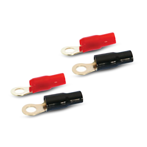 Aerpro 4 GA Ring Terminals 2 Red 2 Black - AP4GRT