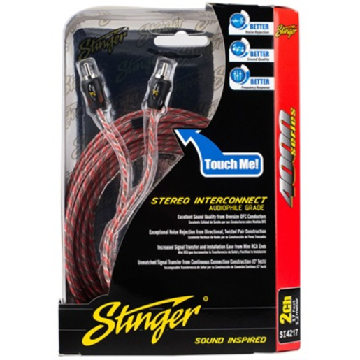 Stinger 4000 Series 2 Channel 17ft RCA Lead - SI4217