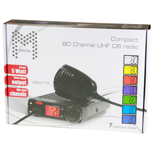 Crystal Compact 80 Channel UHF CB Radio - DB477A