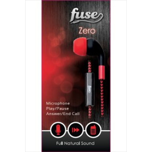 Fuse Zero FSZI R303 Earphones Red - AFS-ZIE-RED