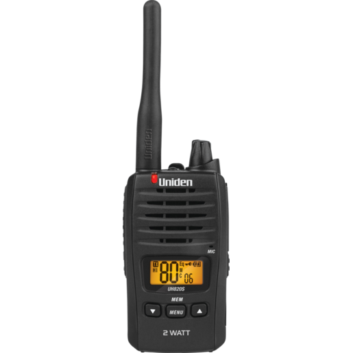 Uniden 80 Channels 2 Watt UHF Handheld Radio - UH820S