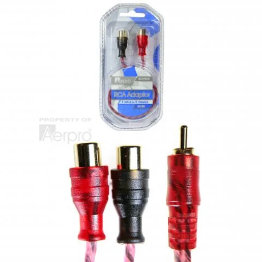 Aerpro Bassix RCA Adaptor 1M-2F - BSXYM2F 