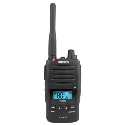 Uniden 5 Watt UHF Waterproof CB Handheld Radio - UH850S