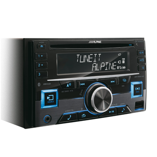 Alpine 2-DIN CD Receiver With Bluetooth - CDE-W296BT