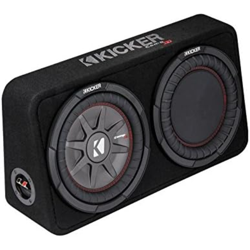 Kicker CompRT10 10" Subwoofer Thin Enclosure, 2-Ohm, 400W - 43TCWRT102 