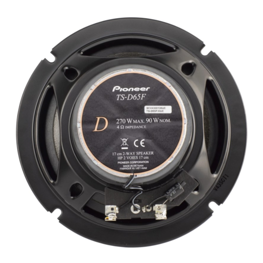 Pioneer TS-D65F D Series 2 Way Coaxial Speaker 270W - TSD65F