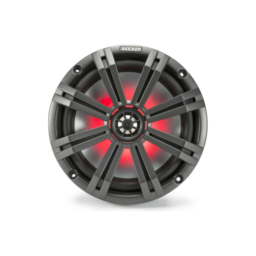 Kicker 8" KM Series Coaxial Marine Speaker With LED 4 Ohm - 45KM84L 