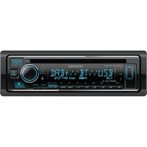 Kenwood AV Head Unit 1DIN with USB and CD Receiver - KDC-BT740DAB