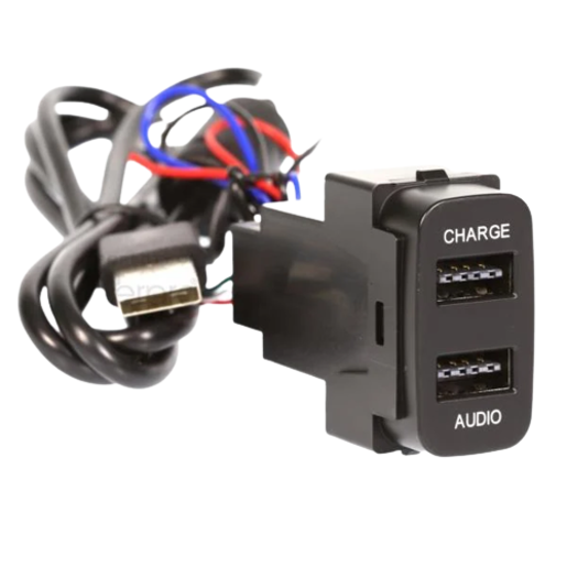 Aerpro Dual USB Charge And Sync To Suit Mitsubishi 19.5mm X 36.5mm - APUSBMT2 