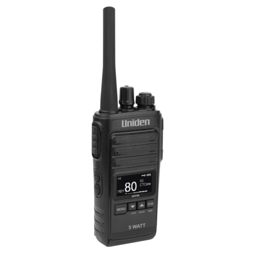 Uniden 5 Watt UHF CB Splashproof Handheld Radio Deluxe Pack - UH755-2DLX