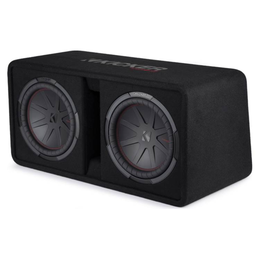 Kicker 12" CompR Dual Subwoofer Enclosure 1000W RMS 2 Ohm - 48DCWR122 