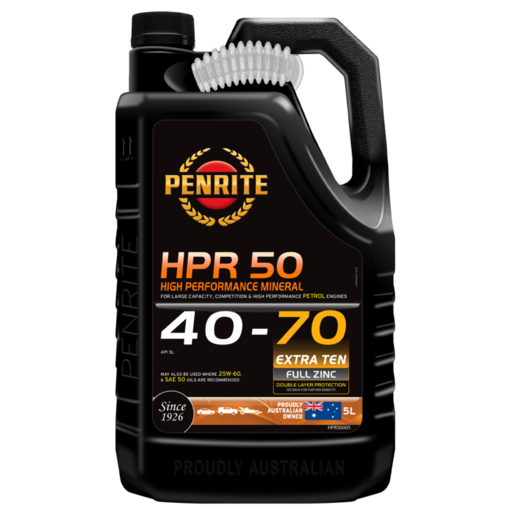 Penrite HPR 50 Mineral 40-70 Engine Oil 5L - HPR50005