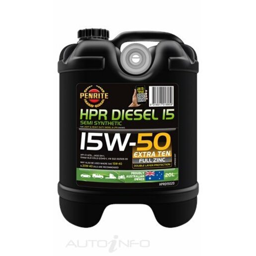 Penrite HPR Diesel 15 15W-50 Semi Synthetic Engine Oil 20L - HPRD15020