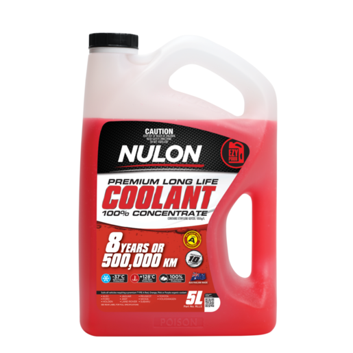 Nulon Red Premium Long Life Coolant 100% Concentrate 5L - RLL5