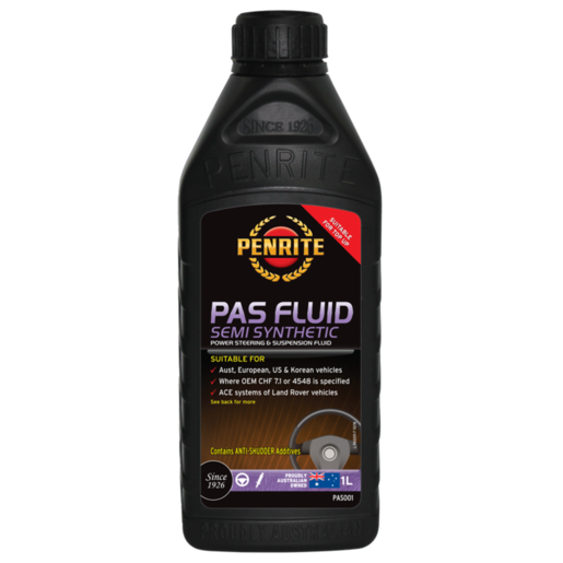 Penrite PAS Fluid Semi Synthetic Power Assisted Streering Fluid 1L - PAS001