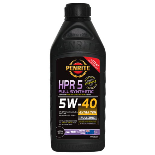 Penrite HPR 5 5W-40 Full Synthetic Engine Oil 1L - HPR05001