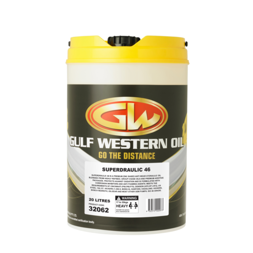 Gulf Western Superdraulic 46 Hydraulic Oil 20L - 32062