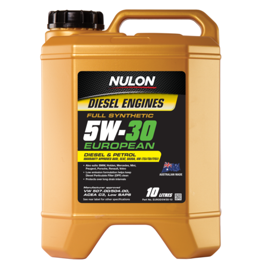 Nulon Full Synthetic 5W-30 European Diesel Engine Oil 10L - EUROD5W30-10