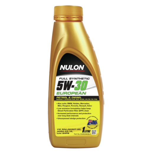 Nulon Full Synthetic 5W-30 European Engine Oil (EURO5W30) 1L - EURO5W30-1