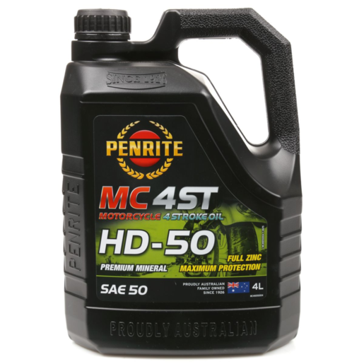 Penrite MC-4ST HD-50 4 Stroke Oil Mineral 4L - MC4HD50004